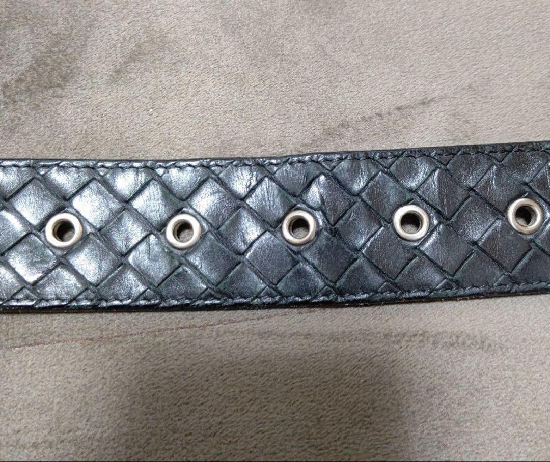 Bottega Veneta 編み込みレザーベルト