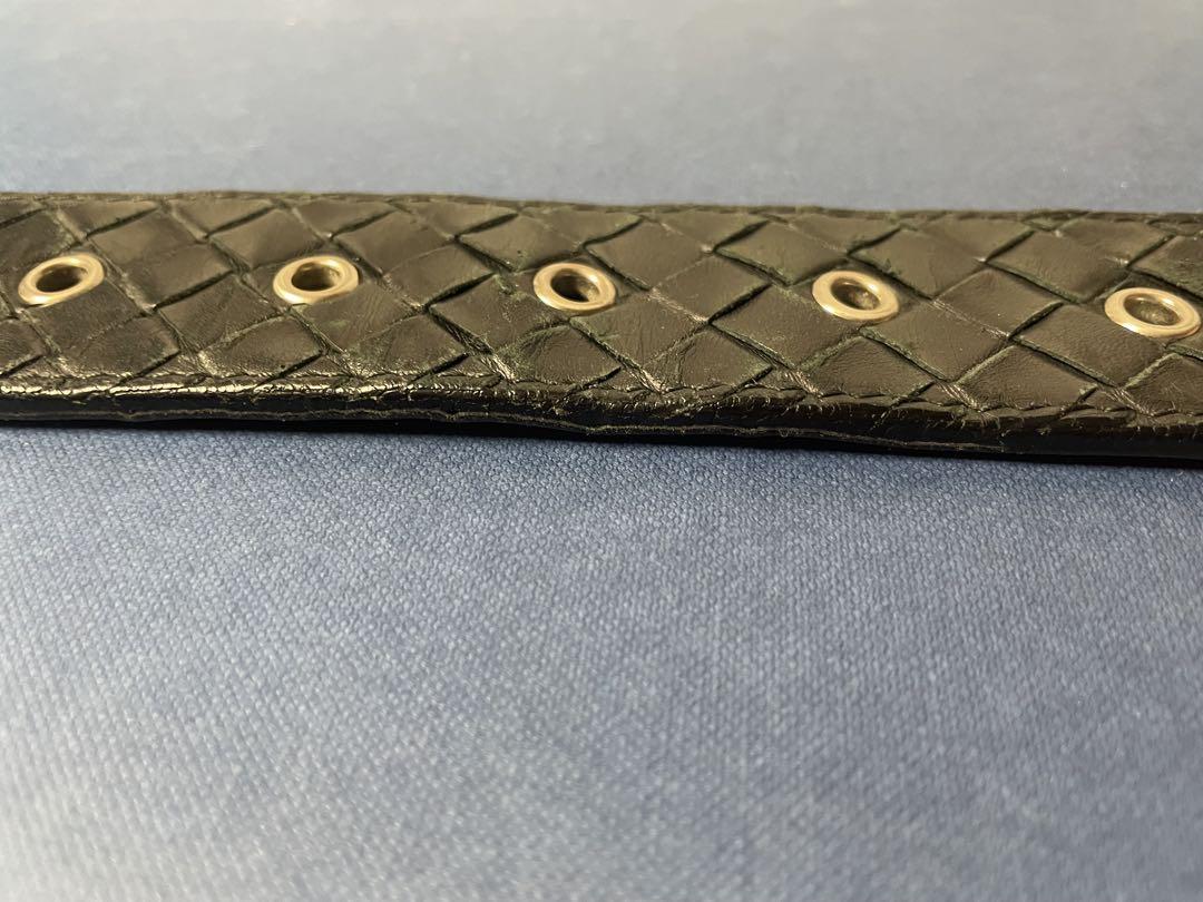 Bottega Veneta 編み込みレザーベルト