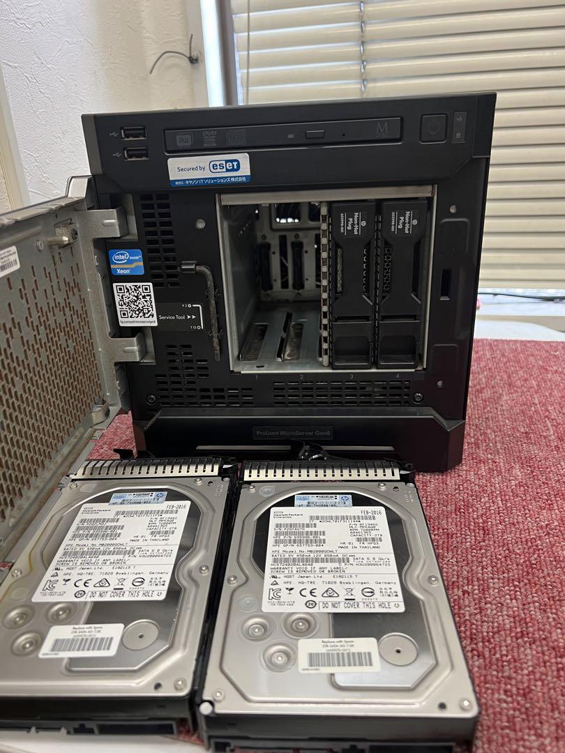 hp PROLIANT microserver gen3 HDD2TB✖️2あり