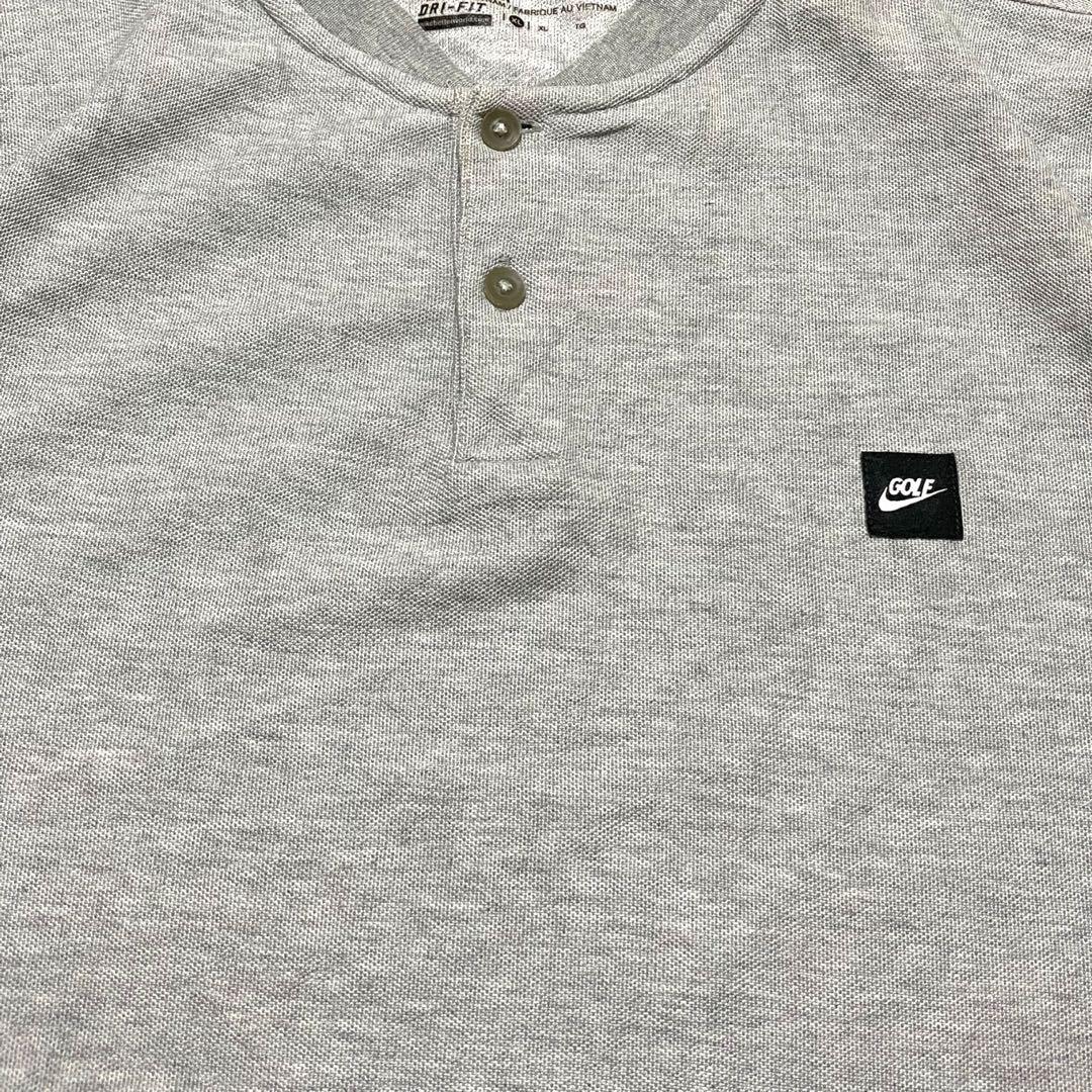 NIKE GOLF ナイキ ヘンリーネックTシャツ グレー XL ゴルフ