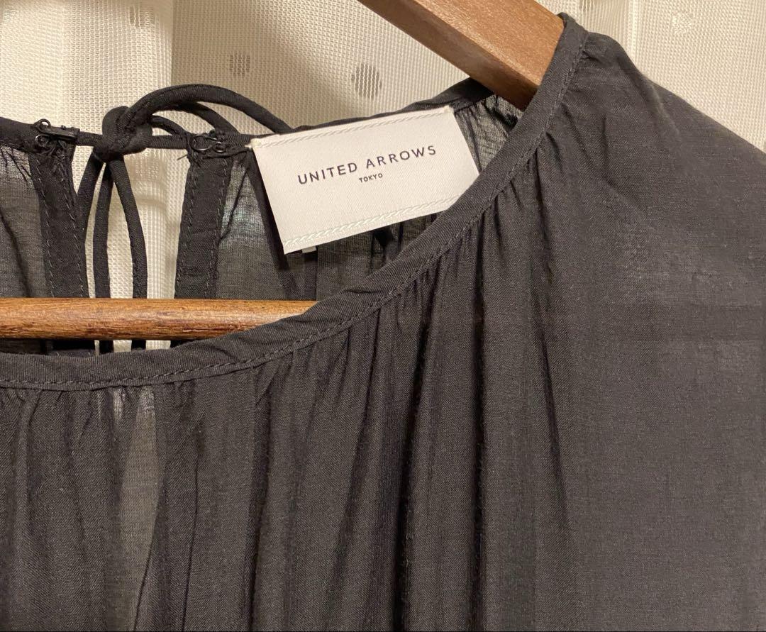 UNITED ARROWS タック ティアード マキシワンピース