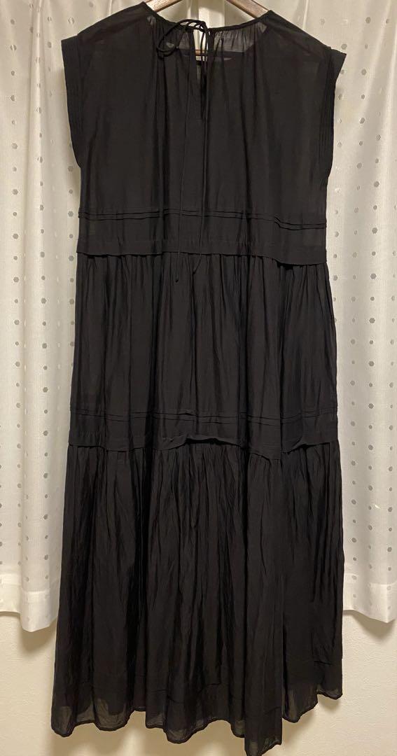 UNITED ARROWS タック ティアード マキシワンピース