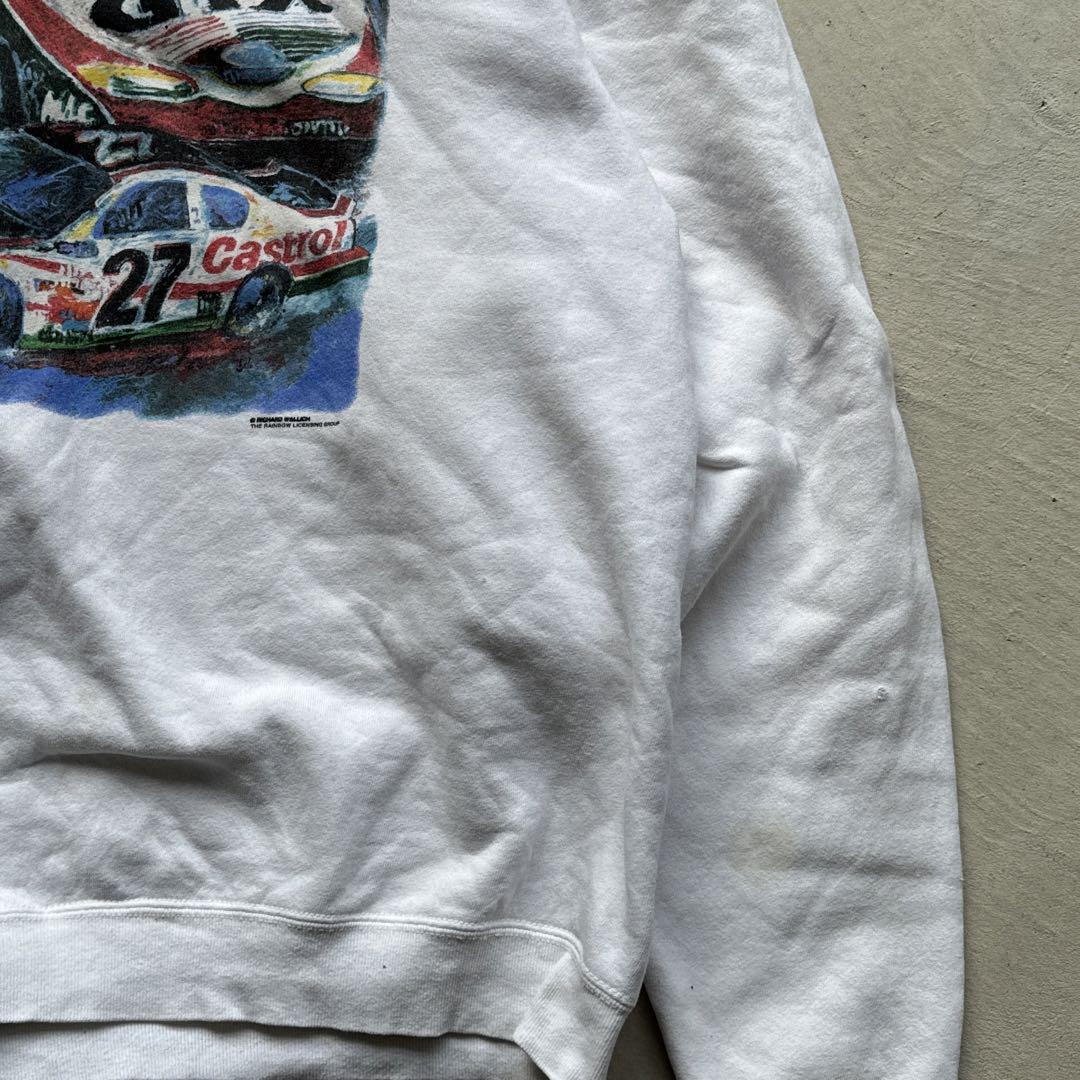 90s castrol gtx racing 企業 スウェット 白 ホワイト