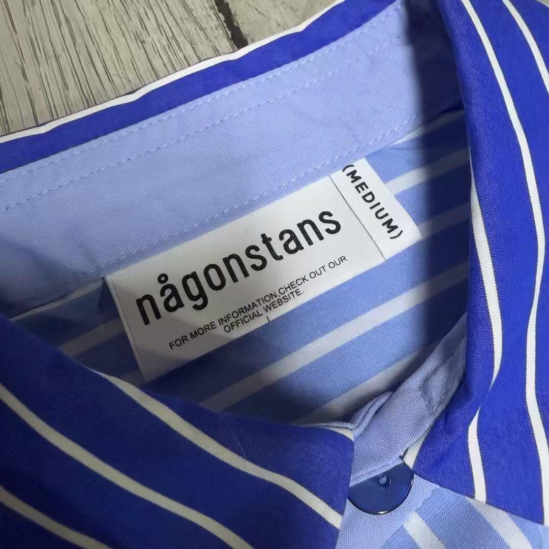 新品　nagonstans(ナゴンスタンス) stripe mix shirt