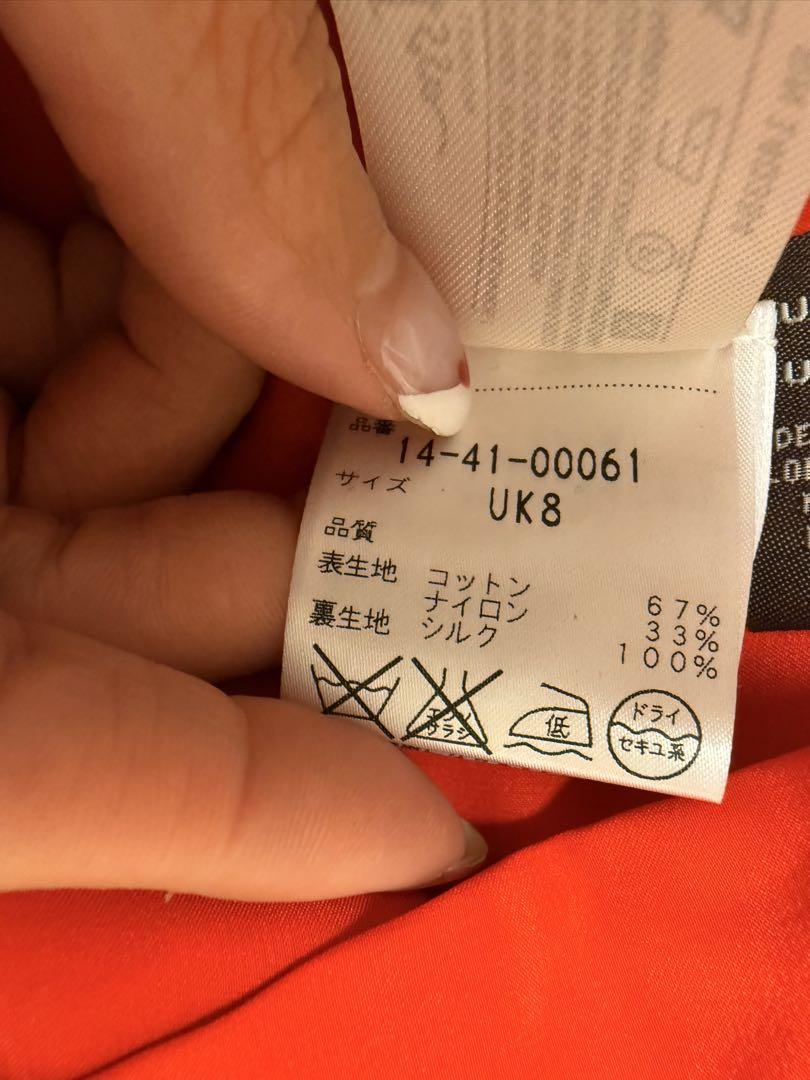 Issa LONDON 朱色総レースワンピース 新品未使用