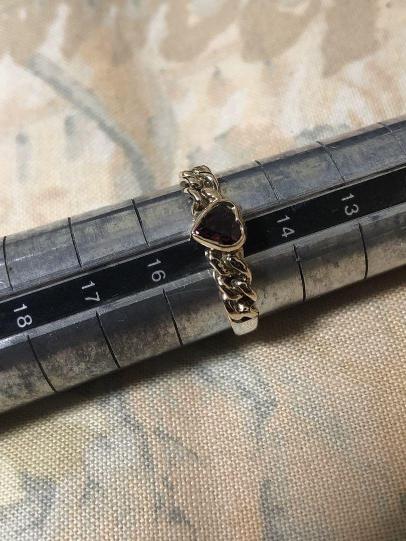 k10&シルバー ハートモチーフコンビリング金強め