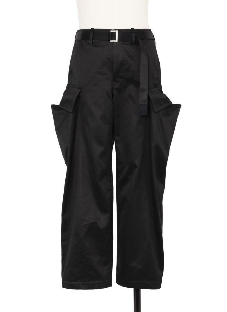 新品0size 25aw sacai Cotton Chino Pantブラック - メルカリ