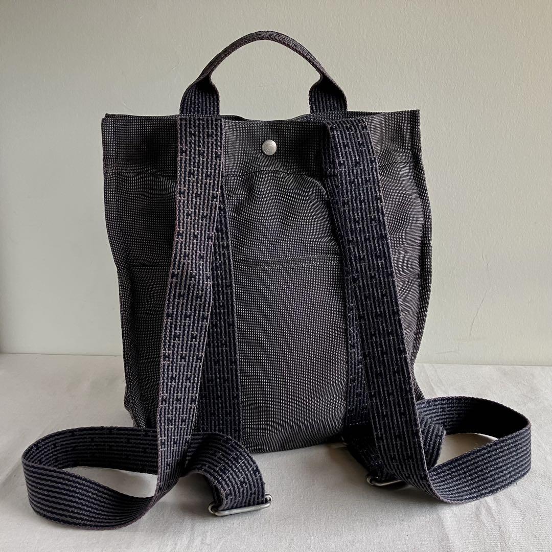 HERMES エールライン リュック トートバッグ 2way グレー エルメス