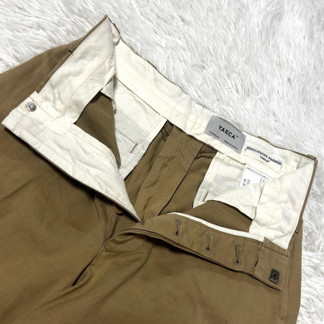 YAECA】ヤエカ 定番 ワイドテーパード チノパンツ 29 カーキ