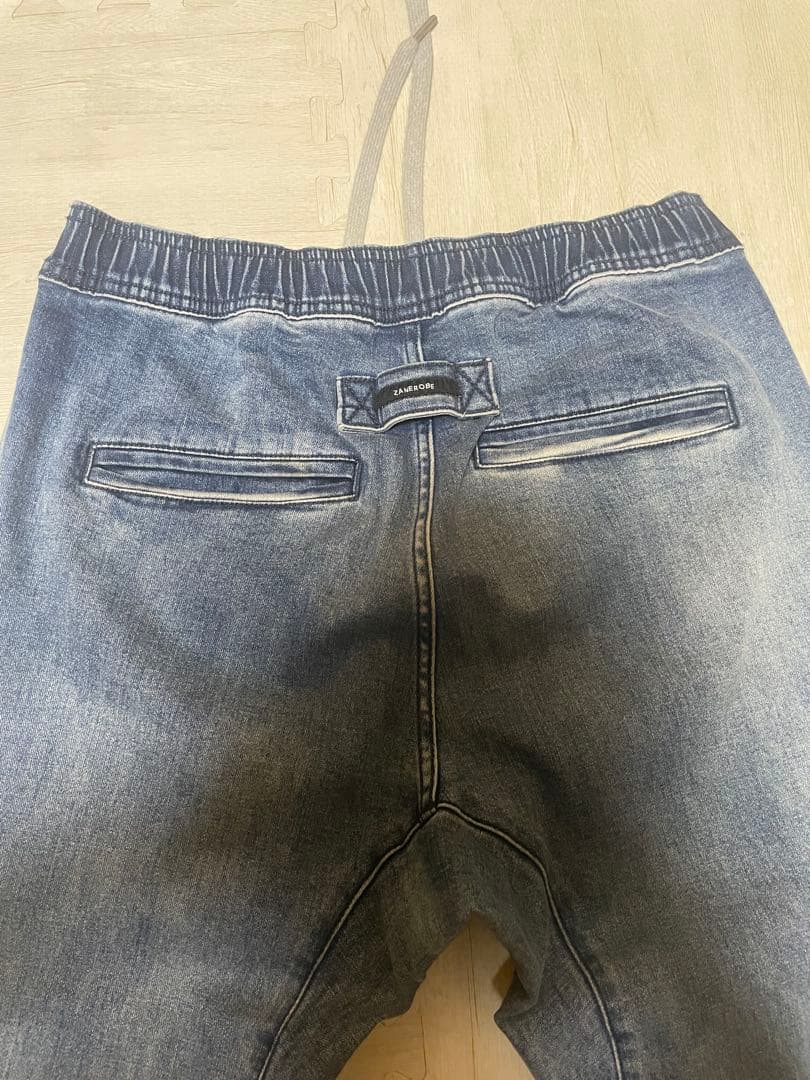 デニムブルー ジョガーパンツ デニムブルー ジョガーパンツ