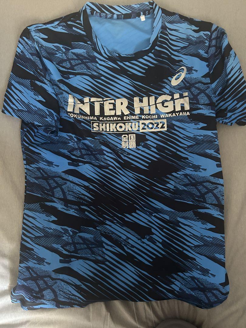 INTER HIGH 2022 シャツ 青黒波模様