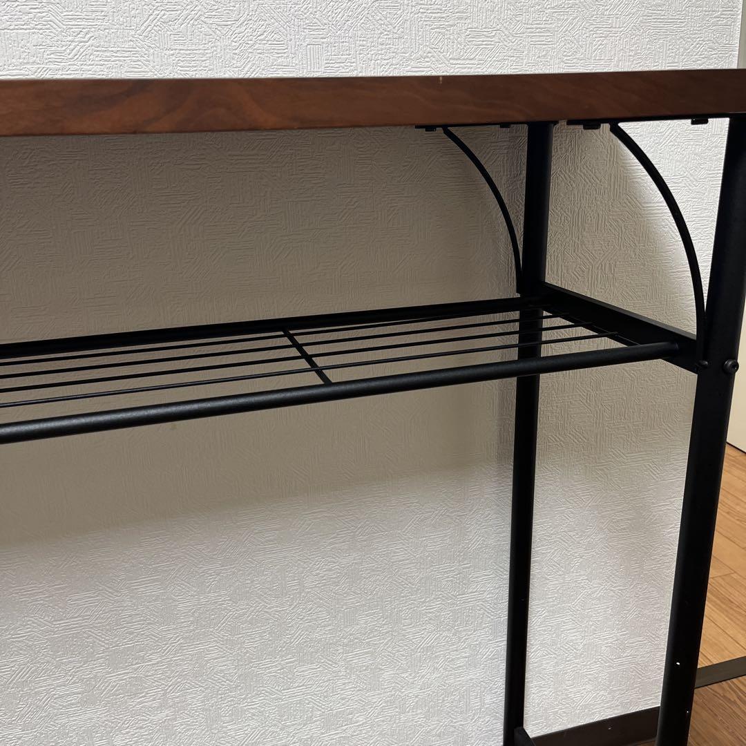 カウンターテーブル　収納棚付き