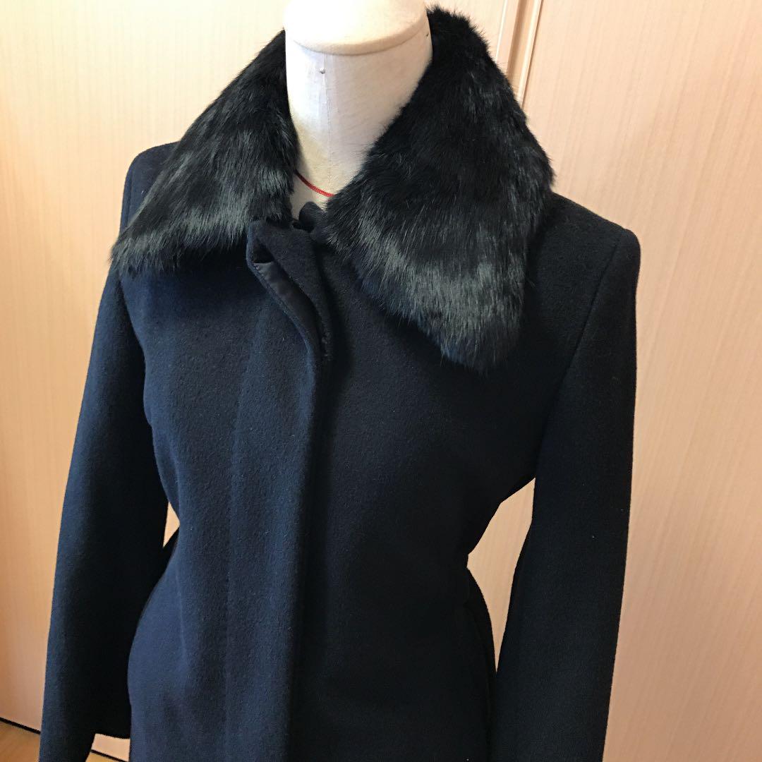 INED ロングコート 9Bd1k-m15865301912 アンゴラ 正規店人気