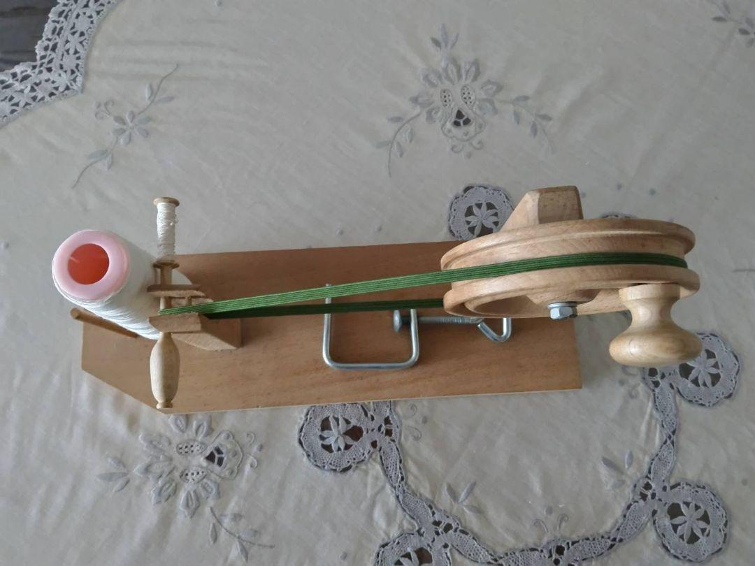 木製 糸巻き機 ボビンレース用
