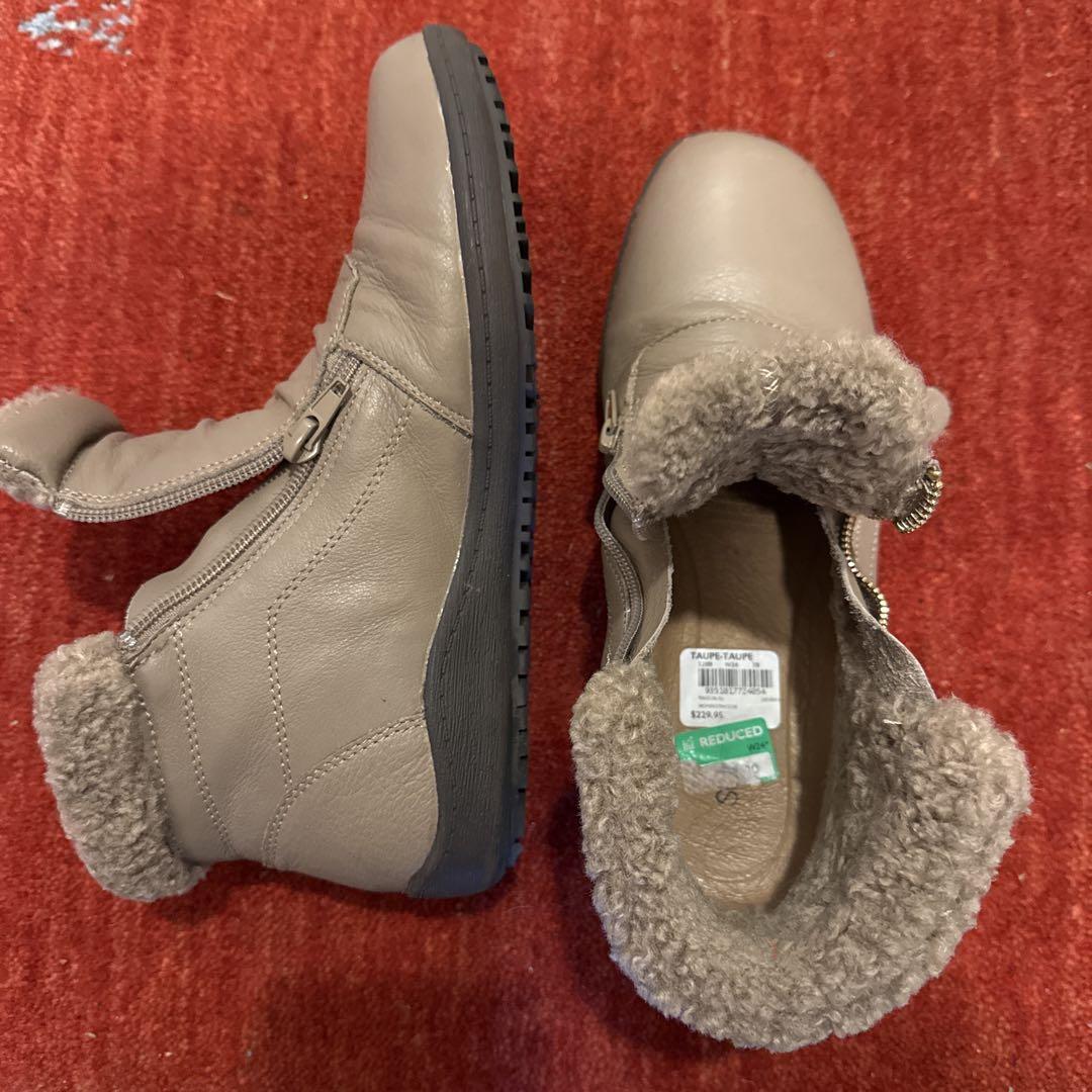 DIANA FERRARI LEATHER FUR ANKLE BOOTS