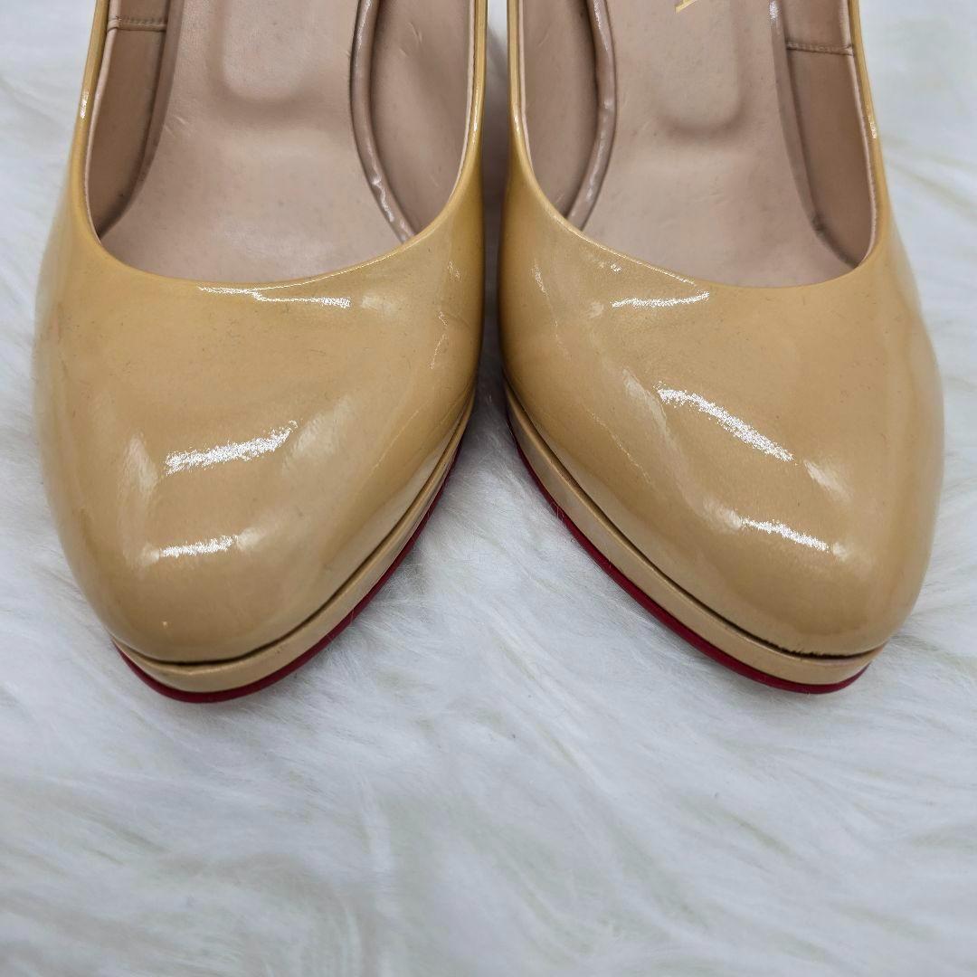 ✨極美品✨ダイアナ エナメル パンプス ベージュ レッドソール