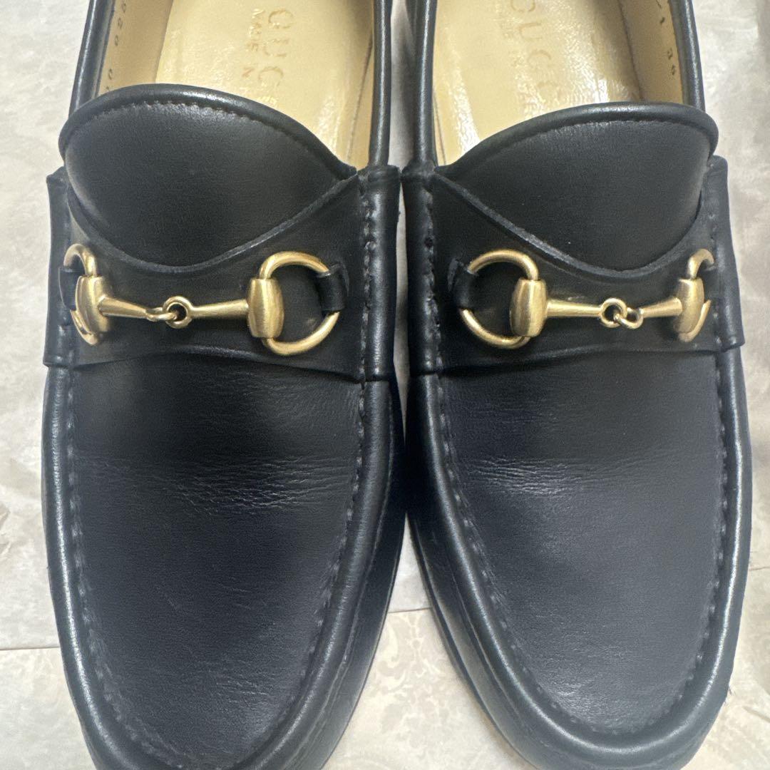 GUCCI ホースビット　ローファー　ブラック　レザー　36.5