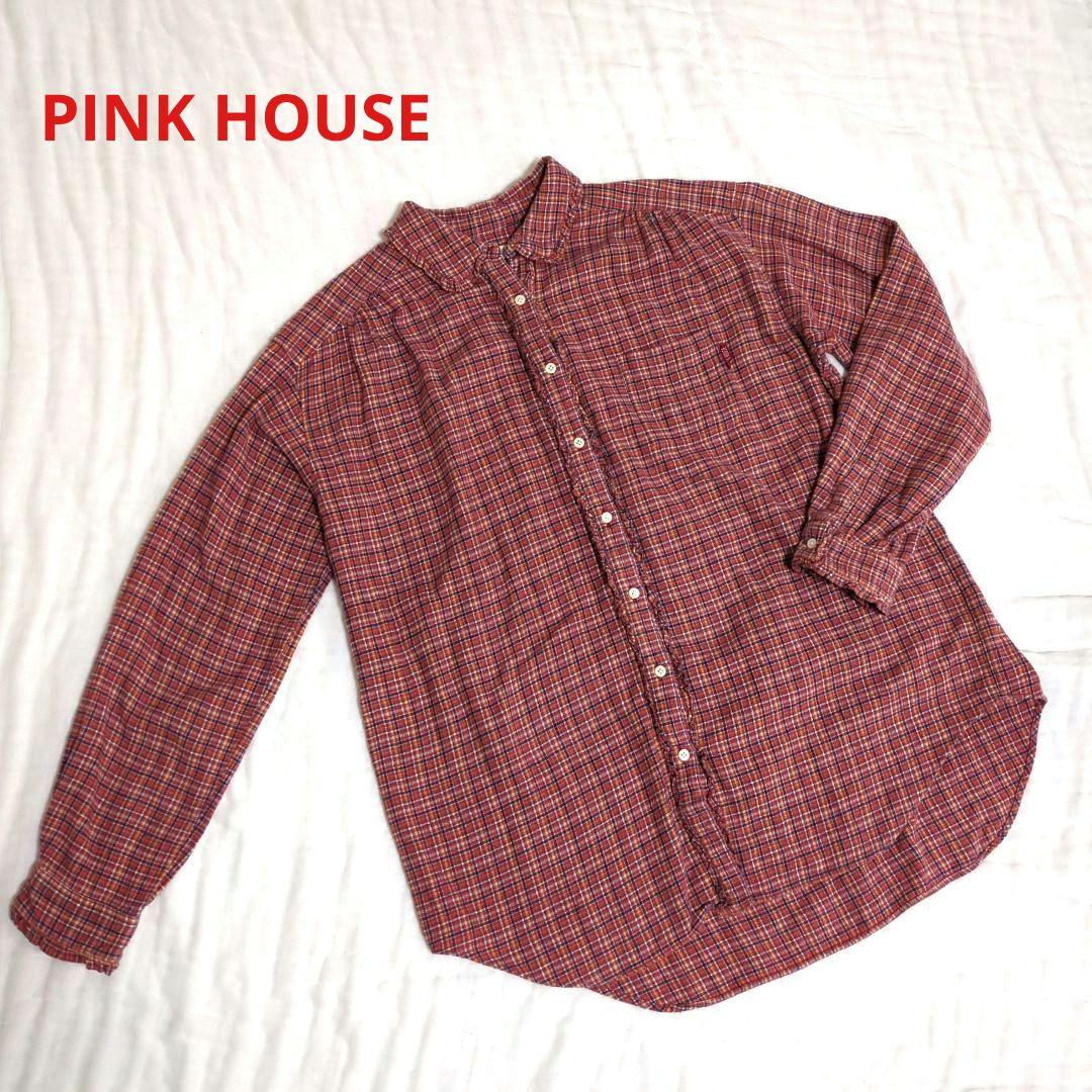 PINK HOUSE ピンクハウス ネルシャツ シャツ チェック L レトロ
