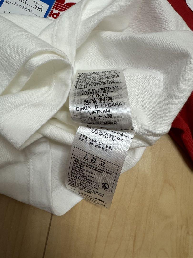 adidas sporty & rich 半袖Tシャツ ホワイト/レッド　s
