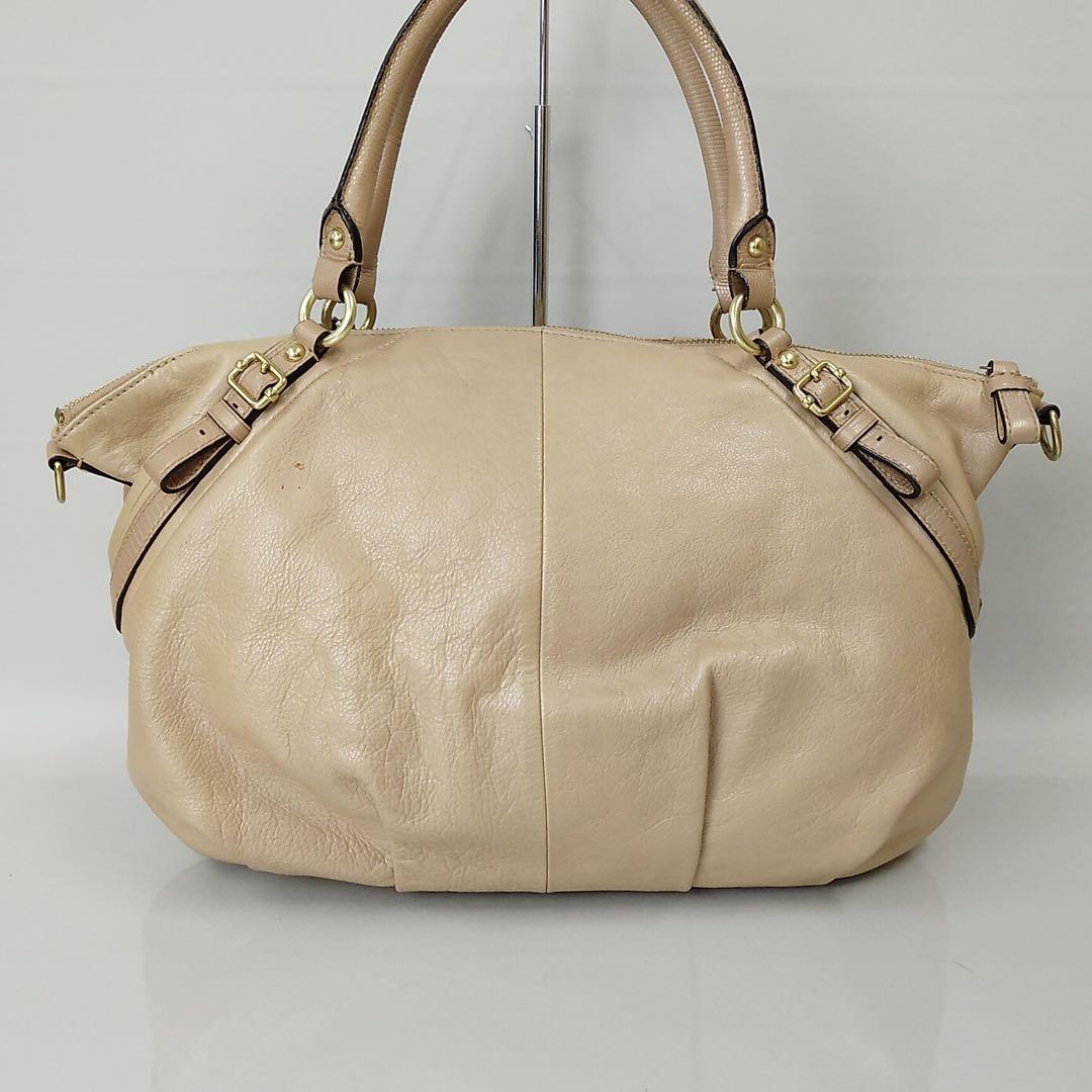 2502-181｜美品｜コーチ 2WAY ハンドバッグ レザー ベージュ