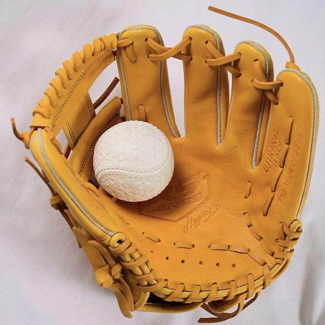 【匿名配送】Rawlings ローリングス 本革 ゴールドタン 軟式グローブ