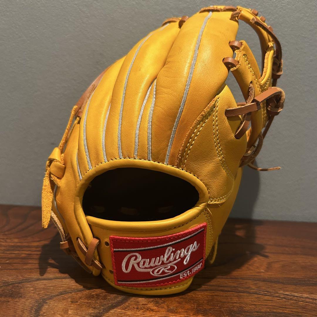 【匿名配送】Rawlings ローリングス 本革 ゴールドタン 軟式グローブ