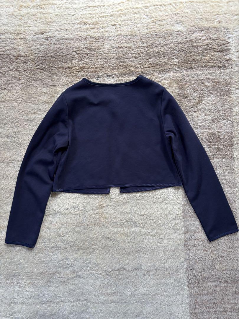 美品　ボレロ　ドット　ワンピース　ネイビー フォーマルドレス リボン　155cm