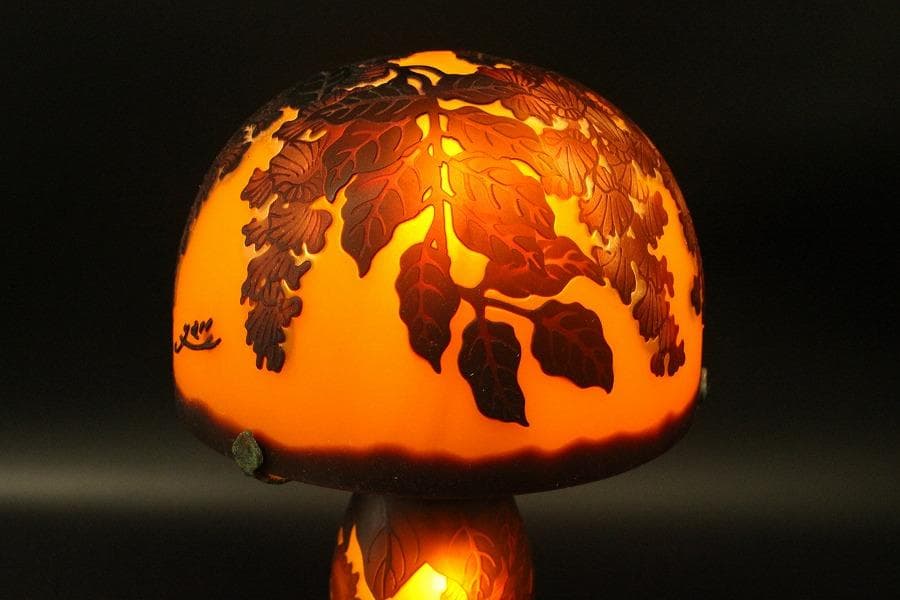 エミール ガレ風 スタンド ランプ 高35.5cm ZE449傷や汚れあり NEXPOTALLINN_EU