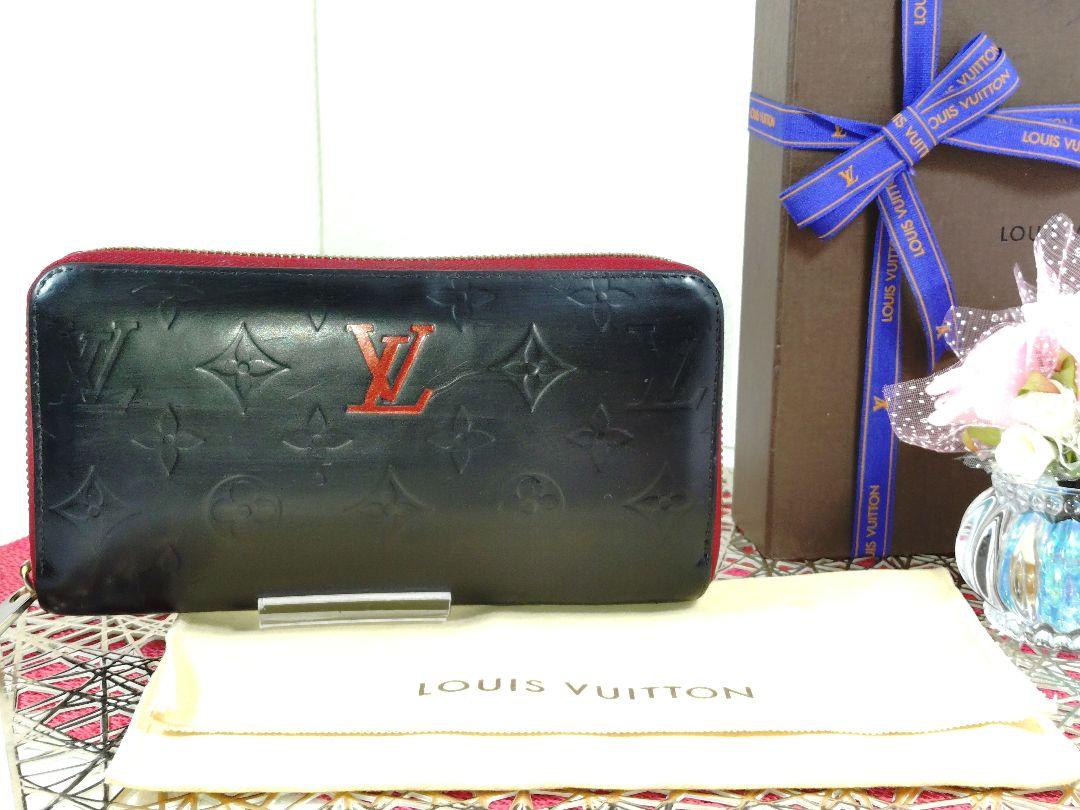 11-15 Louis Vuittonルイヴィトン ヴェルニ長財布【美品】黒
