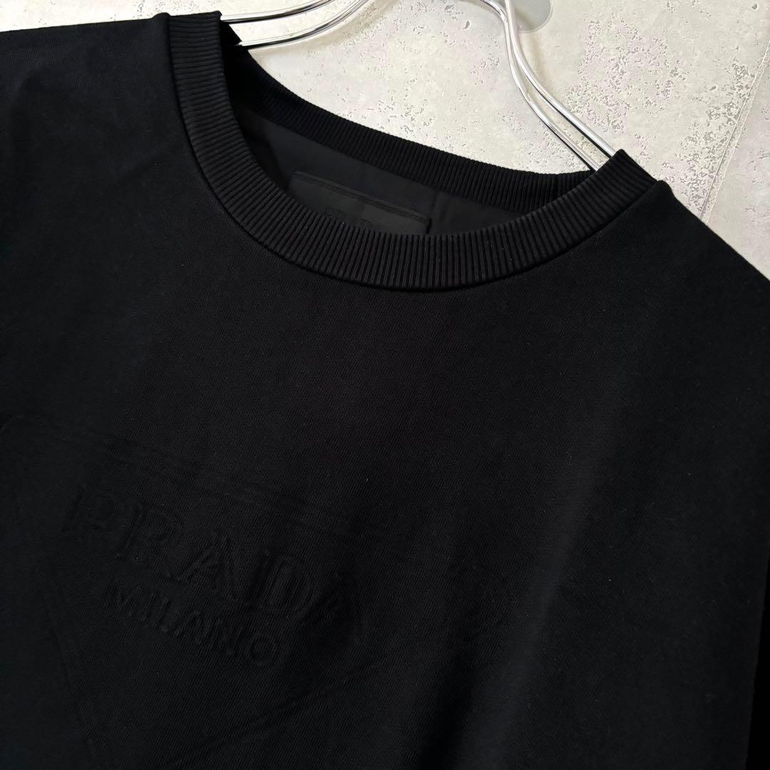 ［美品］PRADA エンボスロゴ　トライアングル　Tシャツ　スウェット　NELO