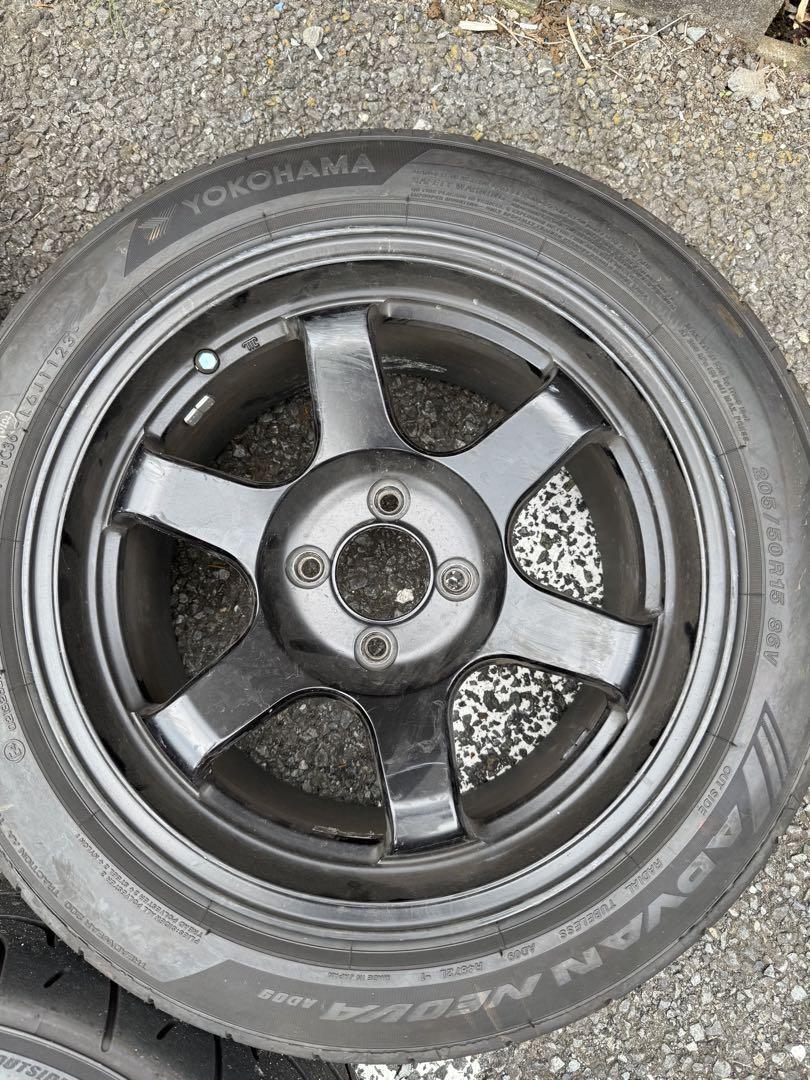 TE37似ホイール 15インチ 8J アドバンネオバAD09 ほぼ新品