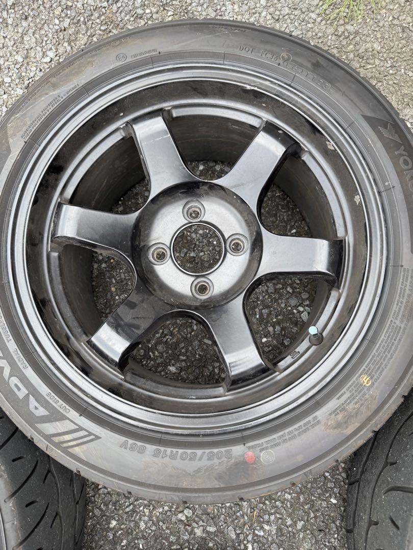 TE37似ホイール 15インチ 8J アドバンネオバAD09 ほぼ新品