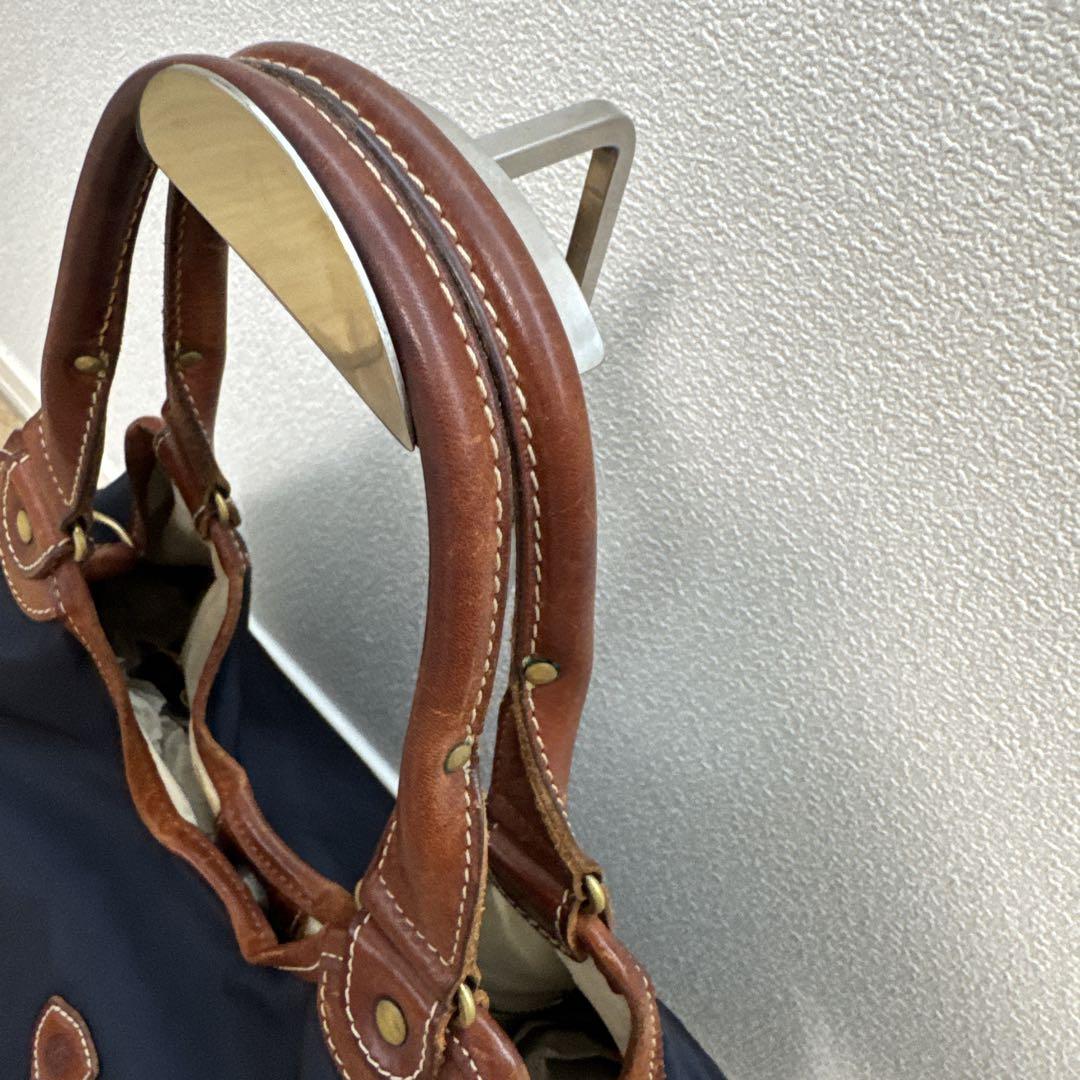 極美品 フェリージ 2way ショルダーバッグ 11-87 ネイビー 肩
