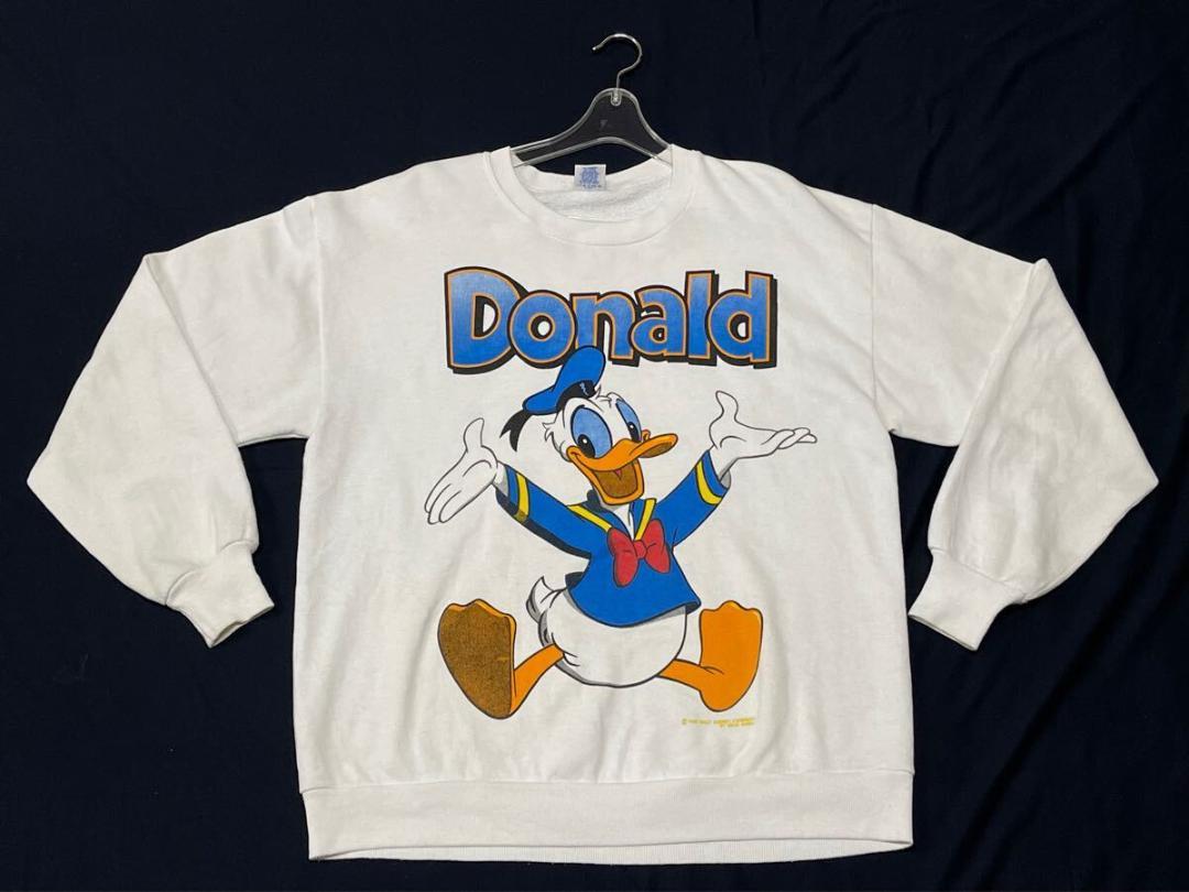 絶対一番安い 90s アメコミ スウェット ディズニー USA製 ドナルドダッグ Donald トップス