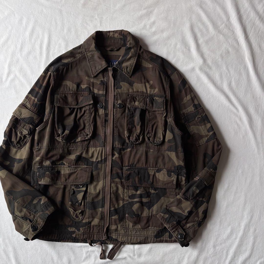 00s OLD GAP マルチポケット パラシュートジャケット 迷彩 ミリタリー