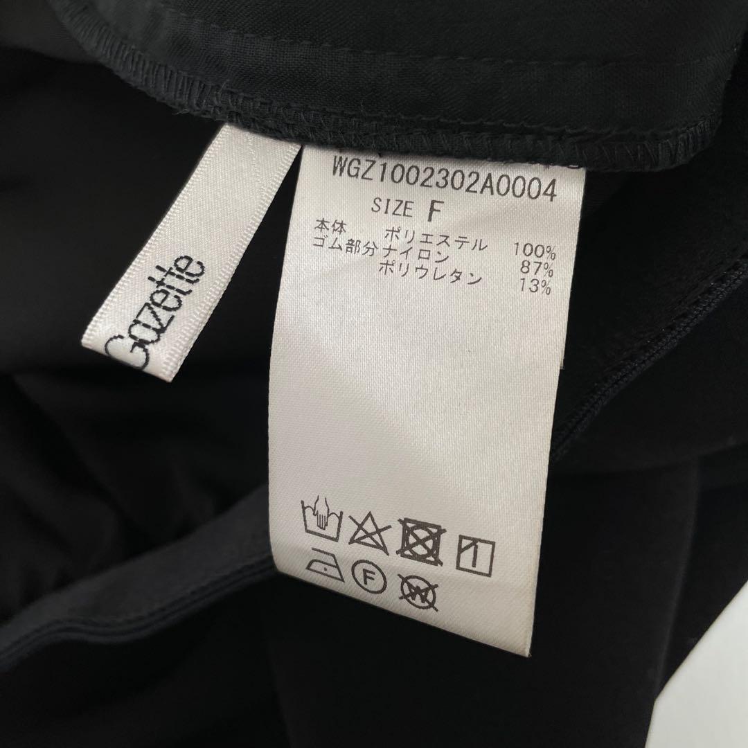 ウィムガゼット　2.4万　ストレッチサテンパンツ　ブラック ウィムガゼット 2.4万 ストレッチサテンパンツ ブラック - メルカリ