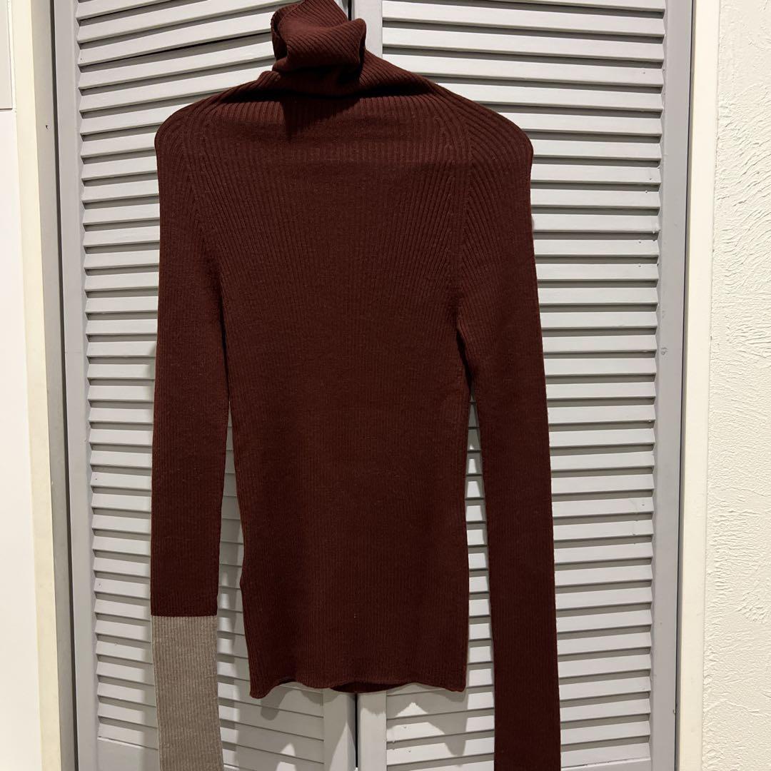 Yohji Yamamoto ヨウジヤマモト バイカラータートルニット