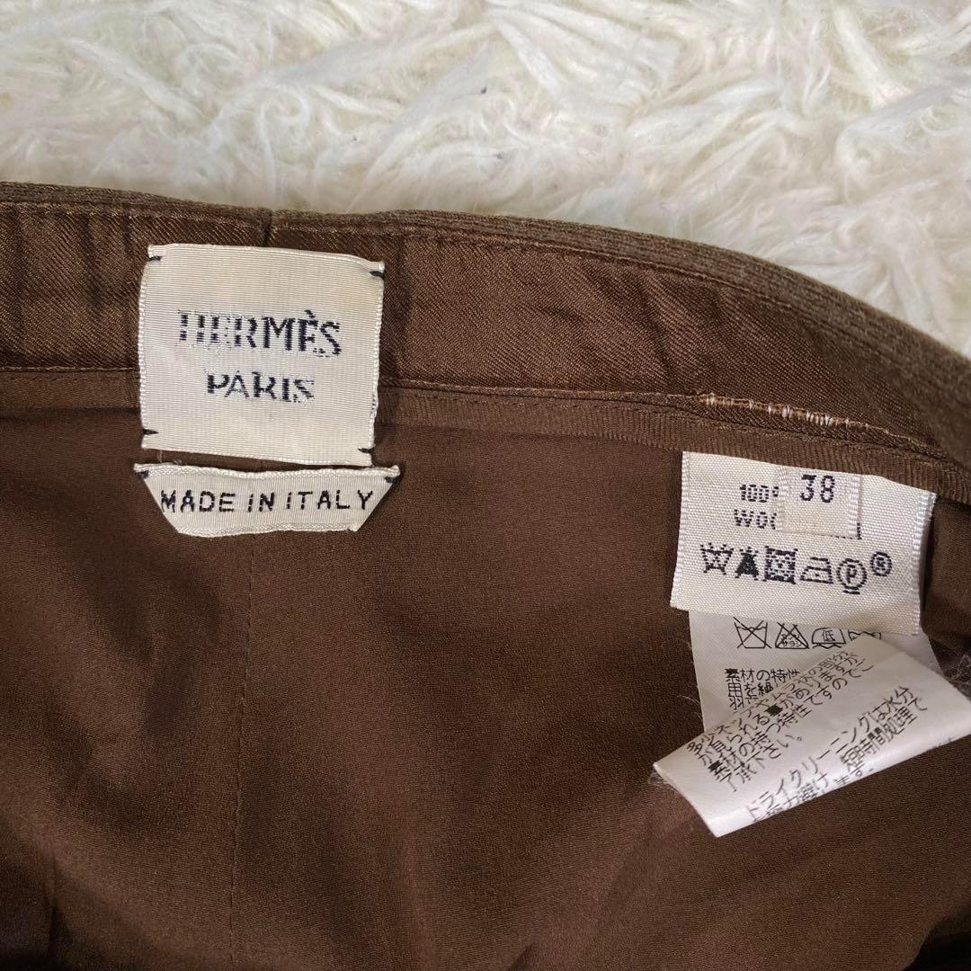 希少　HERMES エルメス　ゴルチエ期　ウール　スラックス　イタリア製