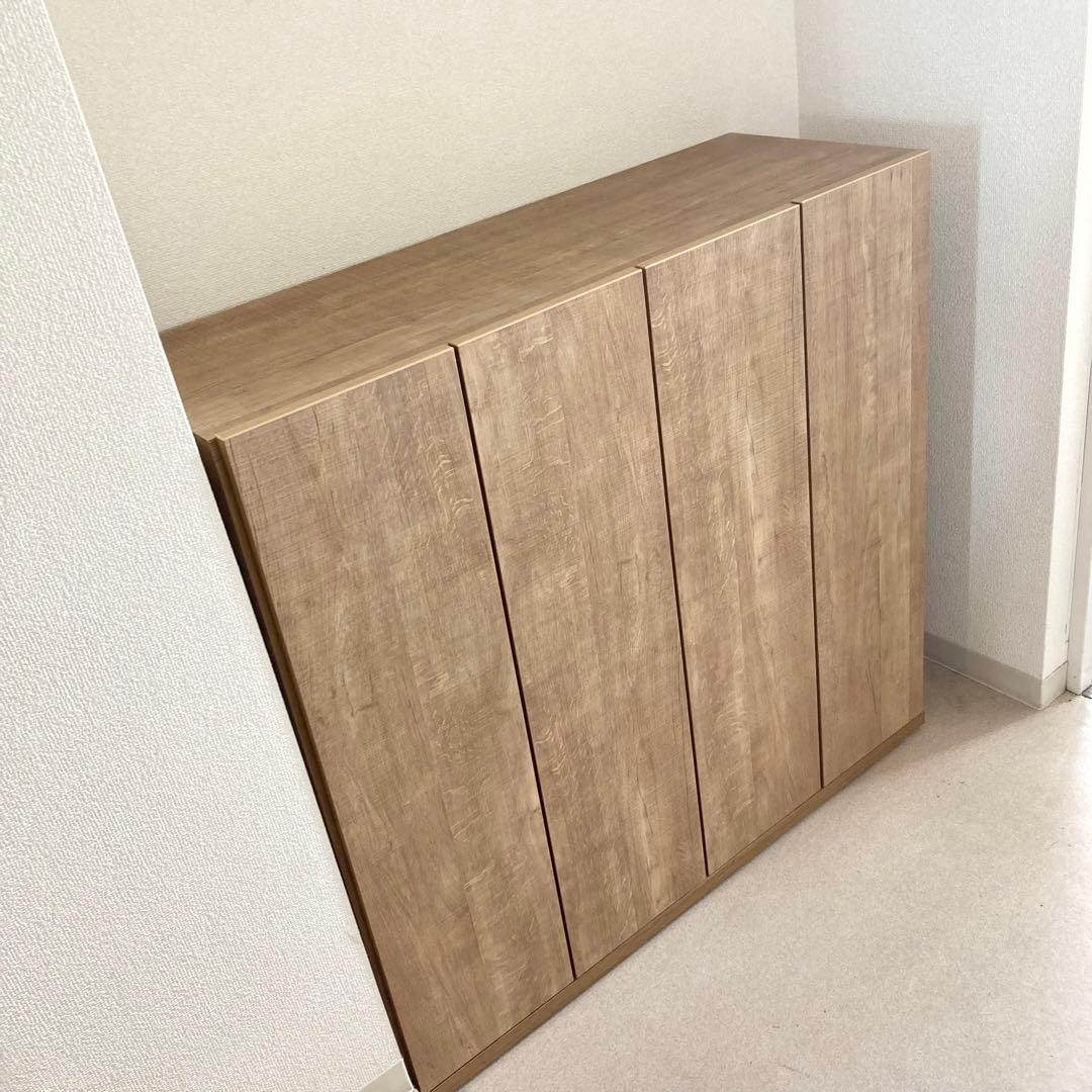 即納!最大半額! LOWYA ロウヤ シューズボックス 下駄箱100cm 棚