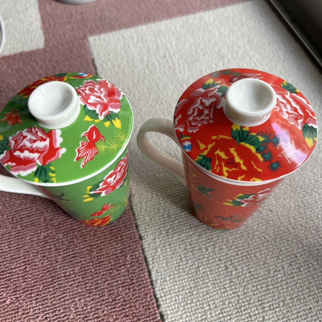 新品⭐️2セットレアカルディ限定台湾茶こし付きマグカップ セット