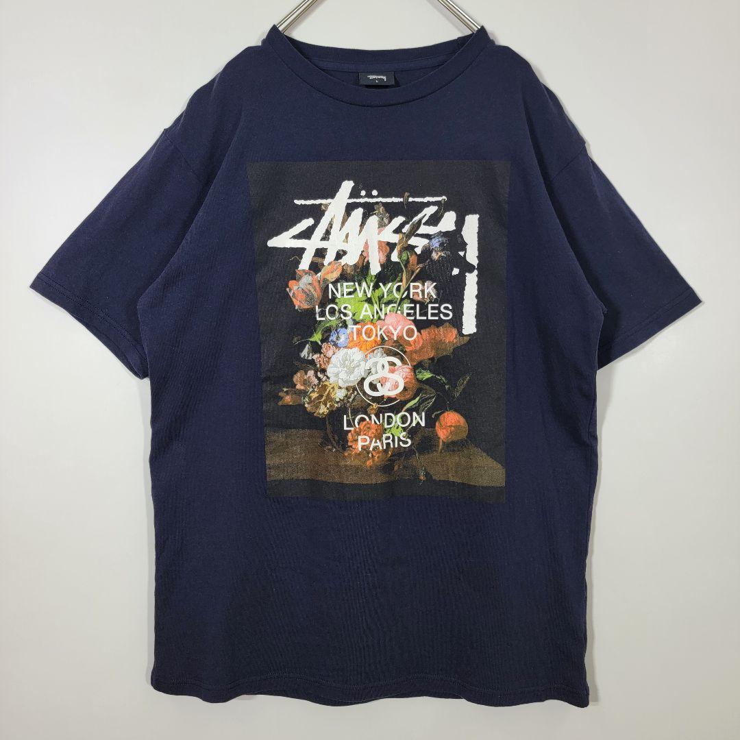 STUSSY】ステューシー ワールドツアー プリント Tシャツ サイズL