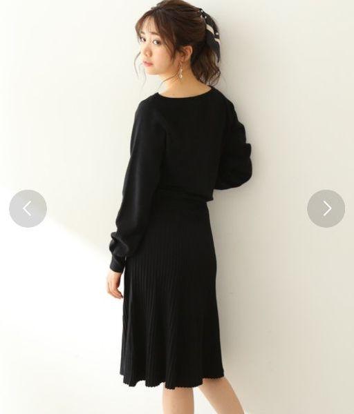 予約販売品 Proportion Body Dressing スカーフベルト付きニットワンピ 日本産