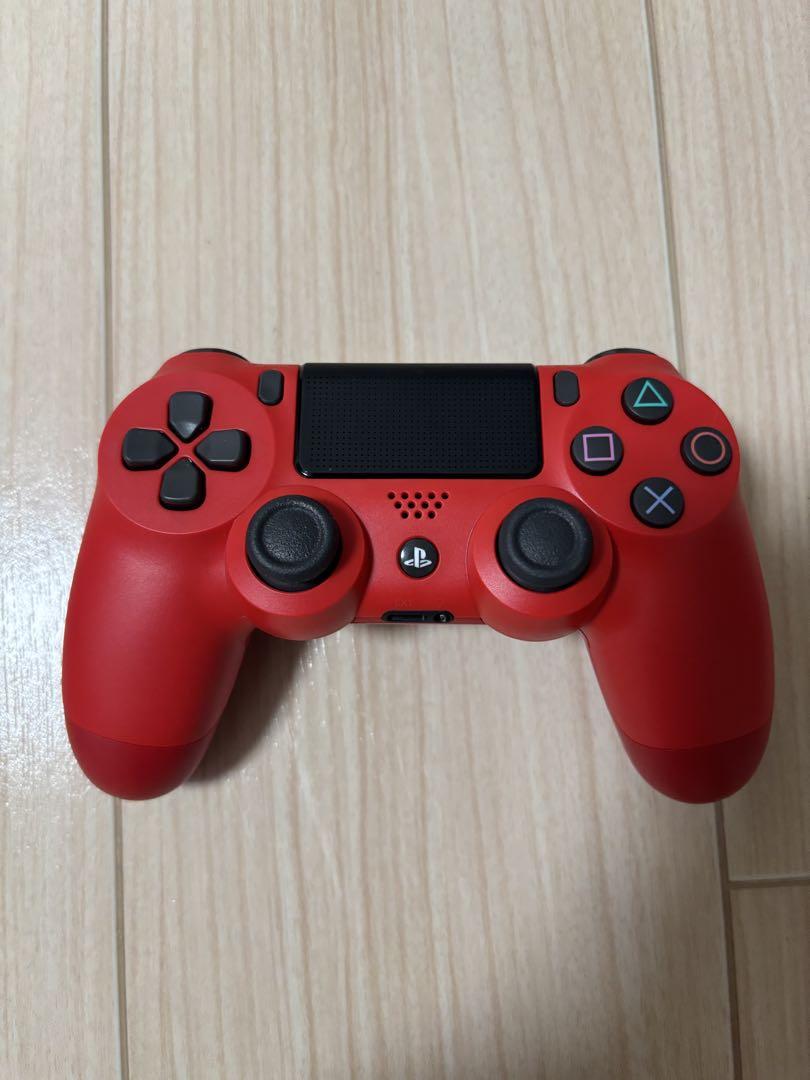 【美品】PS4 ワイヤレスコントローラー DUALSHOCK 4 マグマレッド