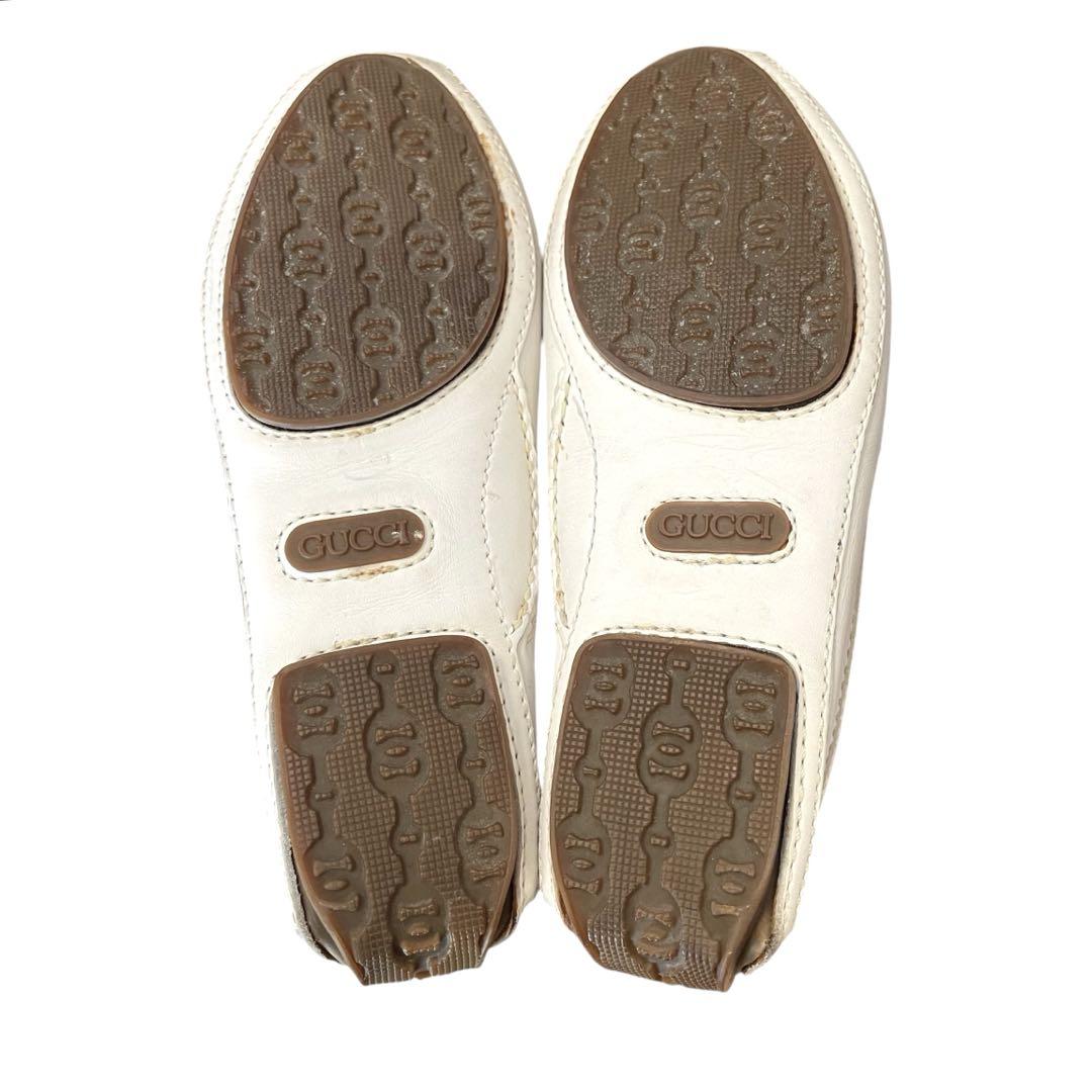 美品】GUCCIグッチ ビットローファー オフホワイト 4B