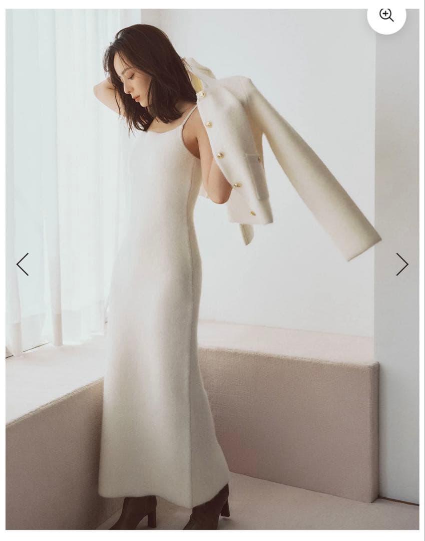 カシミヤブレンドキャミソールニットワンピース