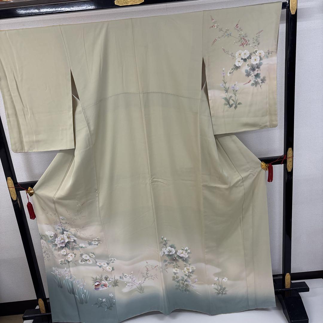 付下げ 美しい染め 暈し 紋なし 正絹 AK-5128 付下げ 暈しに草花染め 染め着物 紋なし 正絹 AK-7592 - メルカリ