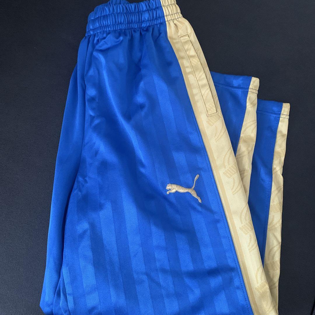 希少カラー プーマ ビッグロゴPuma ジャージセット 青/金