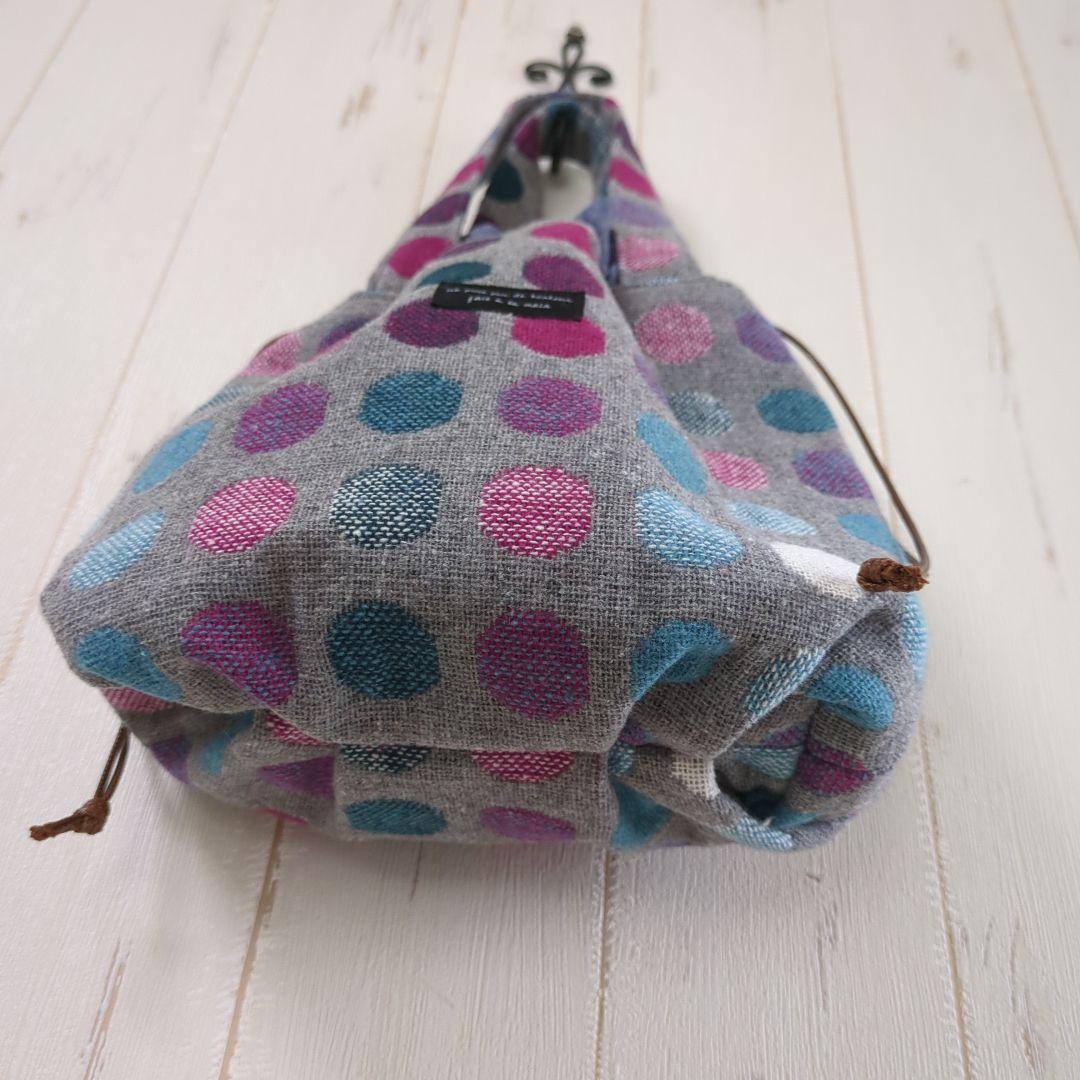 No.83✻ハンドメイド✻巾着トートバッグ