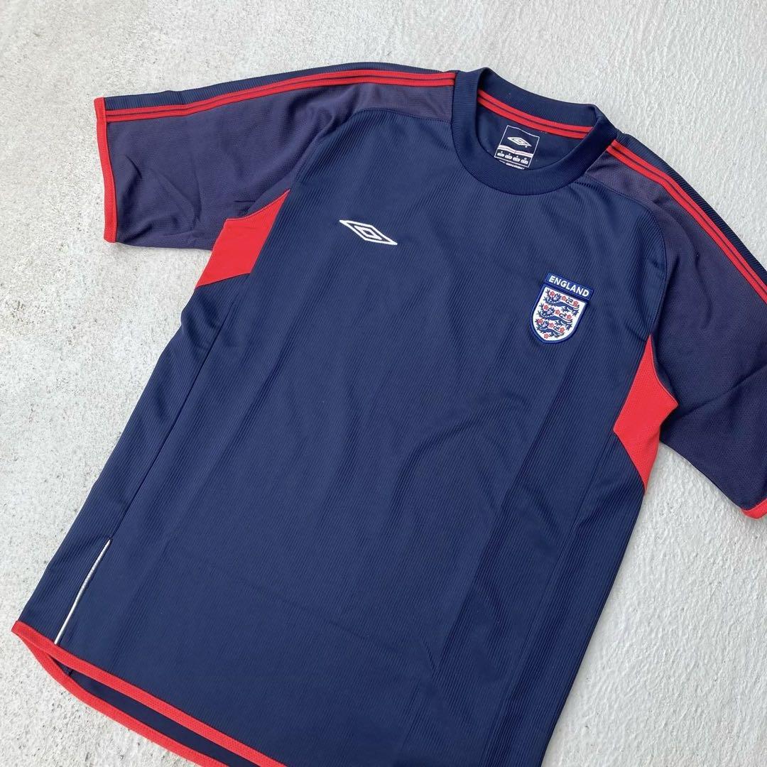 Umbro イングランド代表　ユニフォーム　半袖　デサント社製　ロゴ刺繍　古着