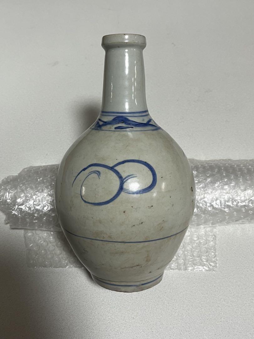 徳利　花瓶　花生　染付　伊万里